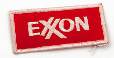 Vtg Exxon Gas Station mechanic/employee Red rectangular patch 3.25