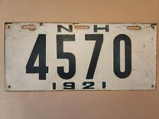 Vintage NH License Plate: Year of 1921 picture