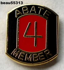 ⭐ABATE MOTORCYCLE 4 YEAR MEMBER GREAT FOR INDIAN HARLEY VEST JACKET HAT PIN picture