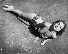 Abbe Lane stunning pose in bikini romping in surf singer & actress 24x30 poster picture