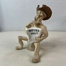 Vintage Schoolcraft Clay  Sculptured Readers Digest Cowboy Man on Toilet Signed picture