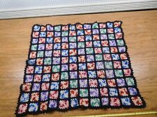 Vintage Hand-Knit Blanket ~ small 39