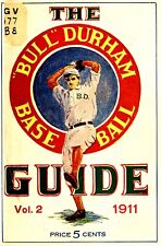 BULL DURHAM BASEBALL GUIDE COVER *2X3 FRIDGE MAGNET* 1911 MLB RECORDS ARTICLES picture