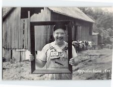 Postcard Vintage/Old Picture Appalachian Art Man in Frame picture