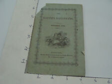 Vintage Original - Oct 1852 - The YOUTH'S DAYSPRING boston - 20pgs DAMAGED picture