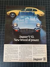Vintage 1973 Jaguar V-12 Print Ad picture