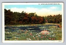 Rehoboth Beach DE-Delaware, Dupont Lake, Antique, Vintage c1937 Postcard picture
