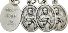 MRT 4 Lot St Thomas Aquinas Patron Saint Medal Silver Plate Gift 3/4