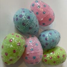 Set of 6 Easter Eggs Multi Color 