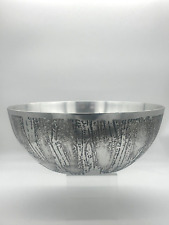 Large Vintage Aluminium Brutalist Etched Bowl, Rhonnina Design, Stephen Daly? picture