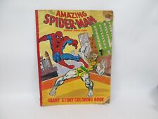 Vintage Amazing Spiderman Wolfman Strikes Again Giant Story Coloring Book Large picture