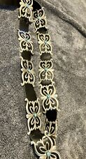 VINTAGE NATIVE AMERICAN NAVAJO SAND CAST TURQUOISE STERLING SILVER CONCHO BELT picture