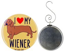 Dachshund I Love My Wiener Dog Ornament Decor Gift and Collectible Accessories picture