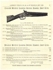 1880's WM Moore English Muzzle Loading Shot Guns Prices Print AD picture