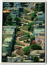 Lombard Street Postcard San Francisco California CA Cable Car Old Cars PM 1987 picture