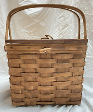 Longaberger 1987 Remembrance Basket with Swing Handles + Hinged Lid picture