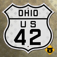 Ohio US route 42 highway sign 1926 road marker Cincinnati Cleveland 16x16 picture