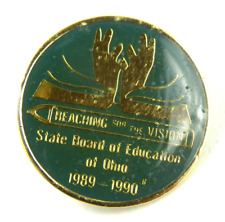 Vintage Ohio State Board of Education Pin 1989-1990 School Hat Lapel picture