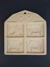 Pampered Chef Farm Yard Friends Cookie Mold Barn Pig Chicken Vintage 1994 picture