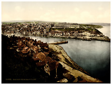 England. Yorkshire. Whitby, from East Cliff.  Vintage Photochrome by P.Z, Phot picture