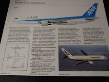 UP CLOSE ~ Boeing 767 Aircraft Plane Profile Data Print ~ NICE picture