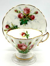 Grandmother's Rose by Hammersley Roses Floral Teacup & Saucer Set Bone China picture