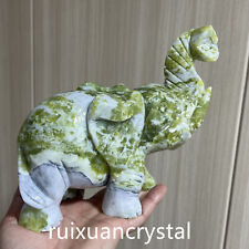5LB+Natural Lantian Jade Quartz Quartz Carved Elephant skull Crystal Healing 1pc picture