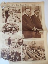 New York Times Jan 13, 1929 President Hoover & Coolidge, Ethel Barrymore picture