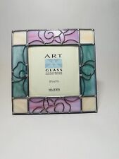 Malden Stained Glass Square Free Standing Picture Frame for 3.5x3.5 Photo picture