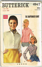 Shapemaker Tailored Shirt Pattern Butterick 4947 Size 14 B 36 1970’s VTG Fashion picture