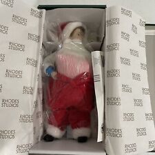 1990 Norman Rockwell Christmas Scotty Plays Santa Doll Rhodes Studios VTG NIB picture