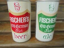 2 Fischer's Old German Style Beer & Ale   Auburndale FLORIDA Pull Tab Beer Cans picture
