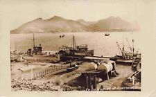 RPPC Guaymas Sonoroa Mexico Docks Ships Activity c1940s Real Photo Postcard picture