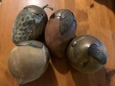 Large Vintage Terracotta Clay And Metal Fruits picture