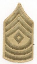Army Rank Chevron: First Sergeant - WWII, embroidered on khaki, Single picture