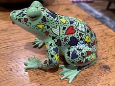 2002 Westland Fanciful Frogs #6330 Horny Toad Whimsical Glass Figurine Hearts picture