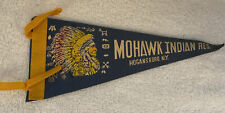 Vintage Rare 12” Mohawk Indian Reservation Hogansburg, N.Y. Mini Pennant  picture