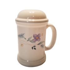 Pfaltzgraff White Floral Ceramic Grated Cheese Herb Shaker 4.75