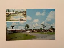 Postcard FL Terra Ceia Court Winter Haven Florida Palm Trees Swimming Pool picture