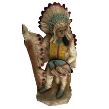 Castagna Indian Chief Resin Figure Native American Italy 6.75”h picture