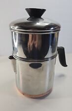 Vintage Revere Ware 1801 Copper Clad Percolator Drip-O-Later 4 Cup  Coffee Pot  picture