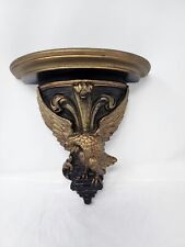 Antique Vintage Syroco Wood Wall Bracket Shelf American Bald Eagle made in USA picture