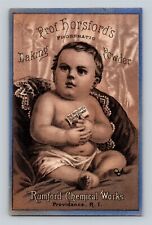 1880's Baby Professor Horsford's Baking Powder Rumford Chemical Works Trade Card picture