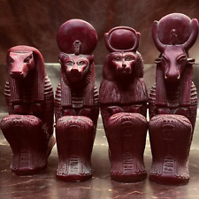 Rare Set Of Statues Egyptian Gods Sekhmet-Hathor-Sobek and Hapy the Hand Made picture