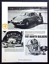 1959 Fiat Abarth Bialbero Coupe Road Test Technical Data Review Article picture