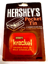 Hershey's Krackel Pocket Tin Pill Coin Money Box 1984 Crisp Rice Candy Chocolate picture
