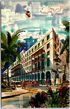 The Royal Orleans Hotel New Orleans LA Louisiana Luster Chrome Postcard picture