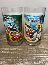 Vintage Disney Snow White Jungle Book Cups Glasses Set of 2 Burger King picture