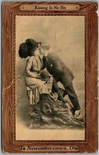 Postcard Kissing is No Sin In Newcomerstown, Ohio; Tuscarawas County  Fs picture