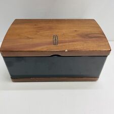Vtg Lincoln Continental Limited Edition Wood Jewelry Walnut Box Earrings, Ring, picture